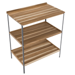Casa si Gradina - Gradina si terasa - Mobilier exterior - Mese gradina - Insula de bucatarie pentru gradina cu chiuveta, lemn de salcam, naturala/gri, FLAVIA TYP 2 - Infinity.ro