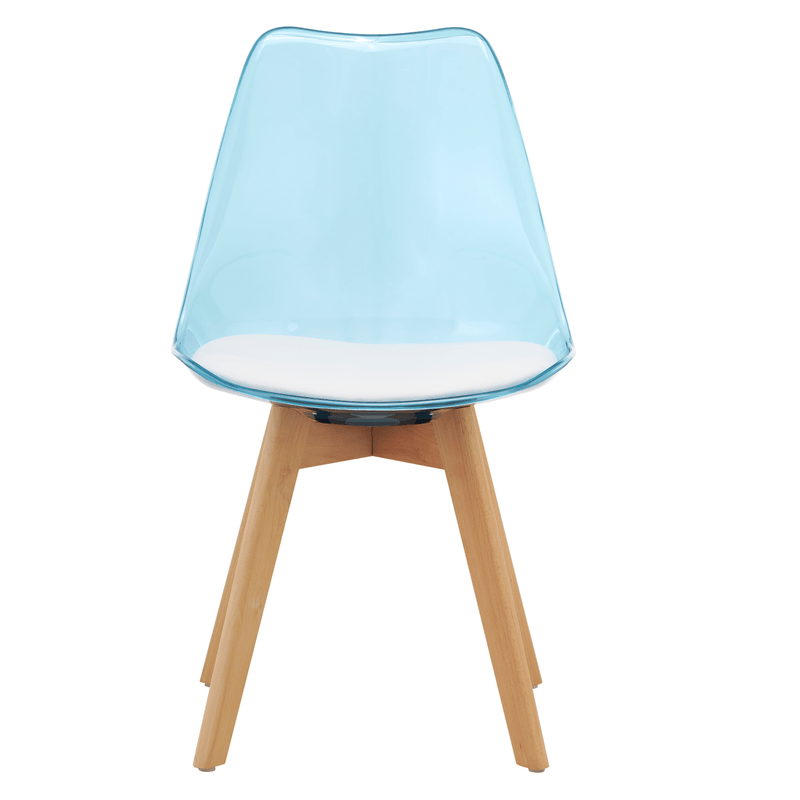 Casa si Gradina - Mobilier - Scaune si fotolii - Scaune - Scaun, albastru transparent, acrilic/piele ecologica/fag, BALI 3 NEW - Infinity.ro
