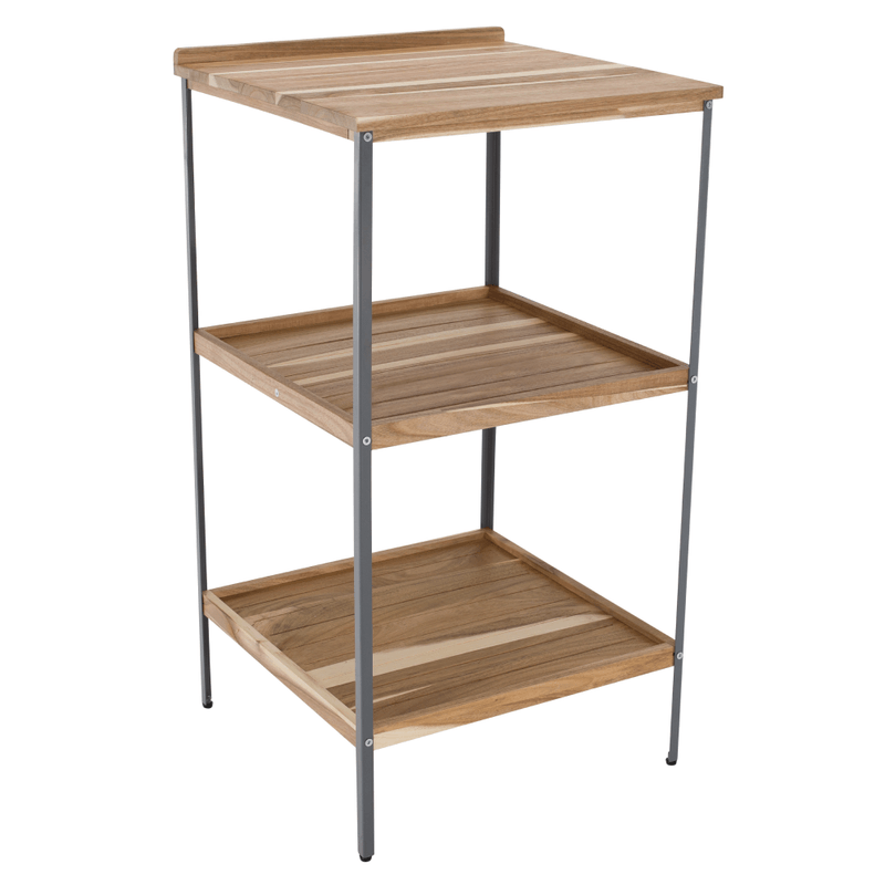 Casa si Gradina - Gradina si terasa - Mobilier exterior - Mese gradina - Insula de bucatarie pentru gradina cu chiuveta, lemn de salcam, naturala/gri, FLAVIA TYP 3 - Infinity.ro