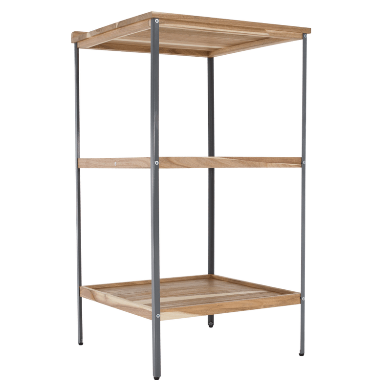 Casa si Gradina - Gradina si terasa - Mobilier exterior - Mese gradina - Insula de bucatarie pentru gradina cu chiuveta, lemn de salcam, naturala/gri, FLAVIA TYP 3 - Infinity.ro