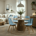 Casa si Gradina - Mobilier - Scaune si fotolii - Scaune - Scaun, albastru transparent, acrilic/piele ecologica/fag, BALI 3 NEW - Infinity.ro