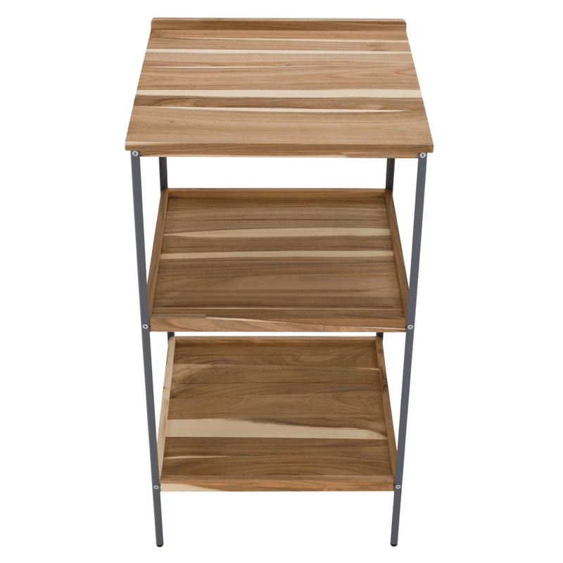 Casa si Gradina - Gradina si terasa - Mobilier exterior - Mese gradina - Insula de bucatarie pentru gradina cu chiuveta, lemn de salcam, naturala/gri, FLAVIA TYP 3 - Infinity.ro