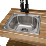 Casa si Gradina - Gradina si terasa - Mobilier exterior - Mese gradina - Insula de bucatarie pentru gradina cu chiuveta, lemn de salcam/gri, FLAVIA TYP 1 - Infinity.ro