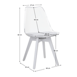 Casa si Gradina - Mobilier - Scaune si fotolii - Scaune - Scaun, transparent alb, acrilat/piele ecologica/alb, BALI 3 NEW - Infinity.ro