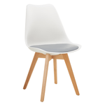 Casa si Gradina - Mobilier - Scaune si fotolii - Scaune - Scaun, alb/gri/fag, BALI 3 NEW - Infinity.ro