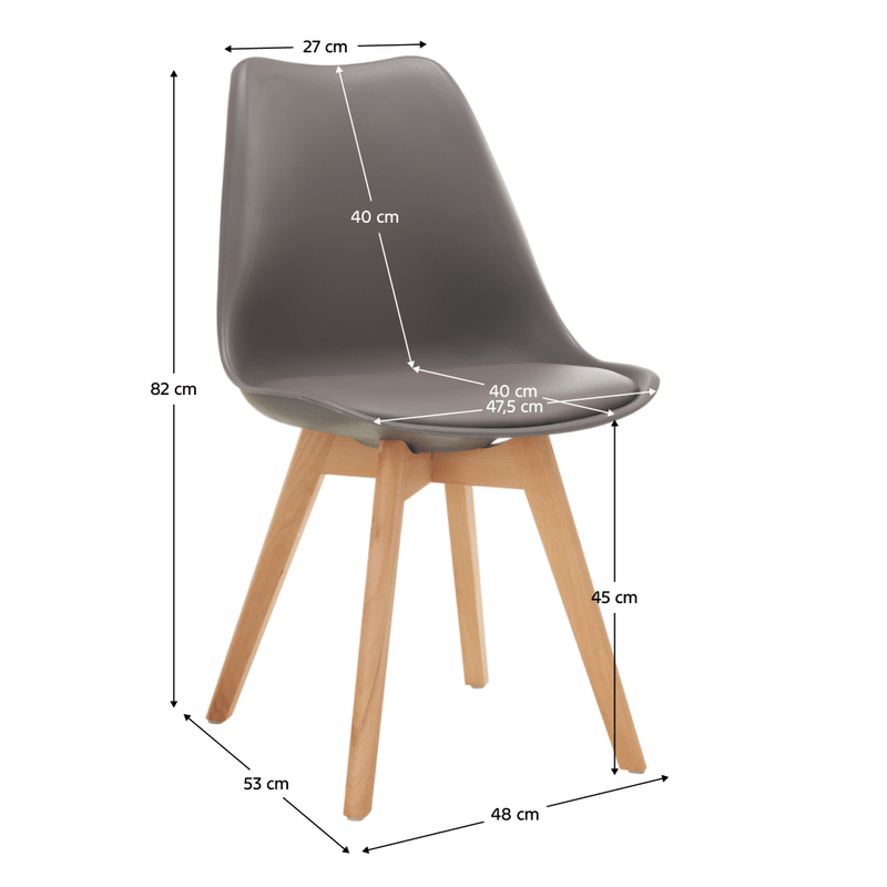 Casa si Gradina - Mobilier - Scaune si fotolii - Scaune - Scaun, gri maro/fag, BALI 3 NEW - Infinity.ro