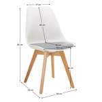 Casa si Gradina - Mobilier - Scaune si fotolii - Scaune - Scaun, alb/gri/fag, BALI 3 NEW - Infinity.ro