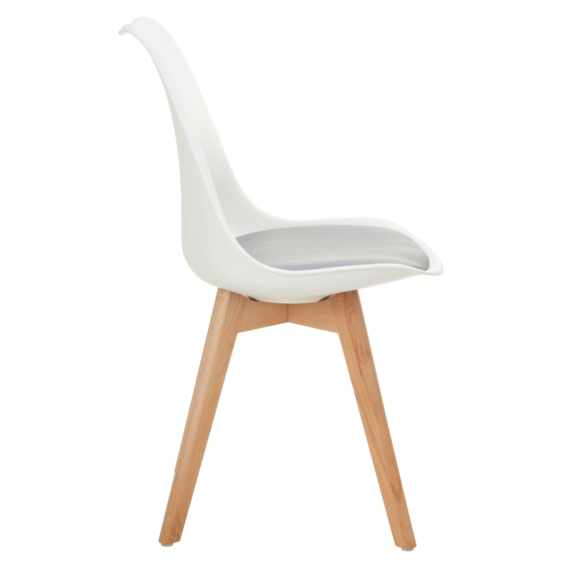 Casa si Gradina - Mobilier - Scaune si fotolii - Scaune - Scaun, alb/gri/fag, BALI 3 NEW - Infinity.ro