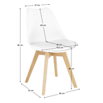 Casa si Gradina - Mobilier - Scaune si fotolii - Scaune - Scaun, alb/fag, BALI 3 NEW - Infinity.ro