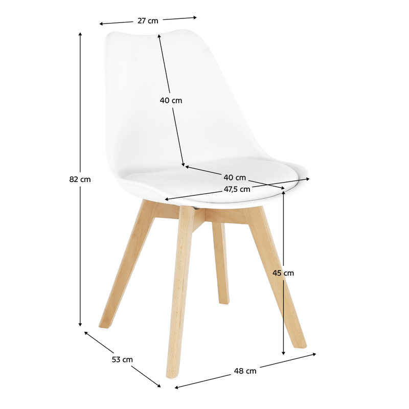 Casa si Gradina - Mobilier - Scaune si fotolii - Scaune - Scaun, alb/fag, BALI 3 NEW - Infinity.ro