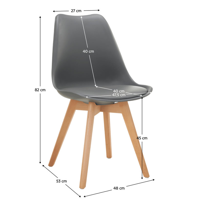 Casa si Gradina - Mobilier - Scaune si fotolii - Scaune - Scaun, gri/fag, BALI 3 NEW - Infinity.ro