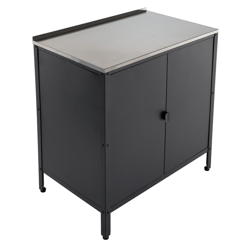 Casa si Gradina - Gradina si terasa - Mobilier exterior - Dulapuri si lazi depozitare exterior - Dulapior de bucatarie de gradina, otel, negru, INES TYP 3 - Infinity.ro