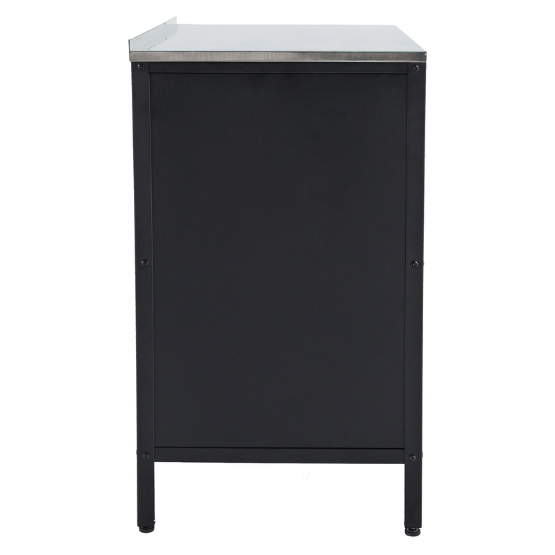 Casa si Gradina - Gradina si terasa - Mobilier exterior - Dulapuri si lazi depozitare exterior - Dulapior de bucatarie de gradina, otel, negru, INES TYP 3 - Infinity.ro