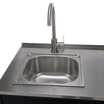 Casa si Gradina - Gradina si terasa - Mobilier exterior - Dulapuri si lazi depozitare exterior - Dulapior de bucatarie de gradina cu chiuveta, otel, negru, INES TYP 5 - Infinity.ro