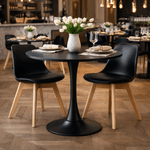 Casa si Gradina - Mobilier - Scaune si fotolii - Scaune - Scaun, negru/fag, BALI 3 NEW - Infinity.ro
