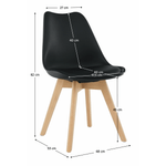 Casa si Gradina - Mobilier - Scaune si fotolii - Scaune - Scaun, negru/fag, BALI 3 NEW - Infinity.ro