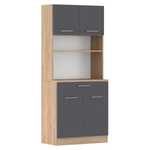 Casa si Gradina - Mobilier - Comode si corpuri - Corpuri bucatarie - Dulap de bucatarie cu patru usi, stejar artisan/grafit, DOMIS NEW - Infinity.ro