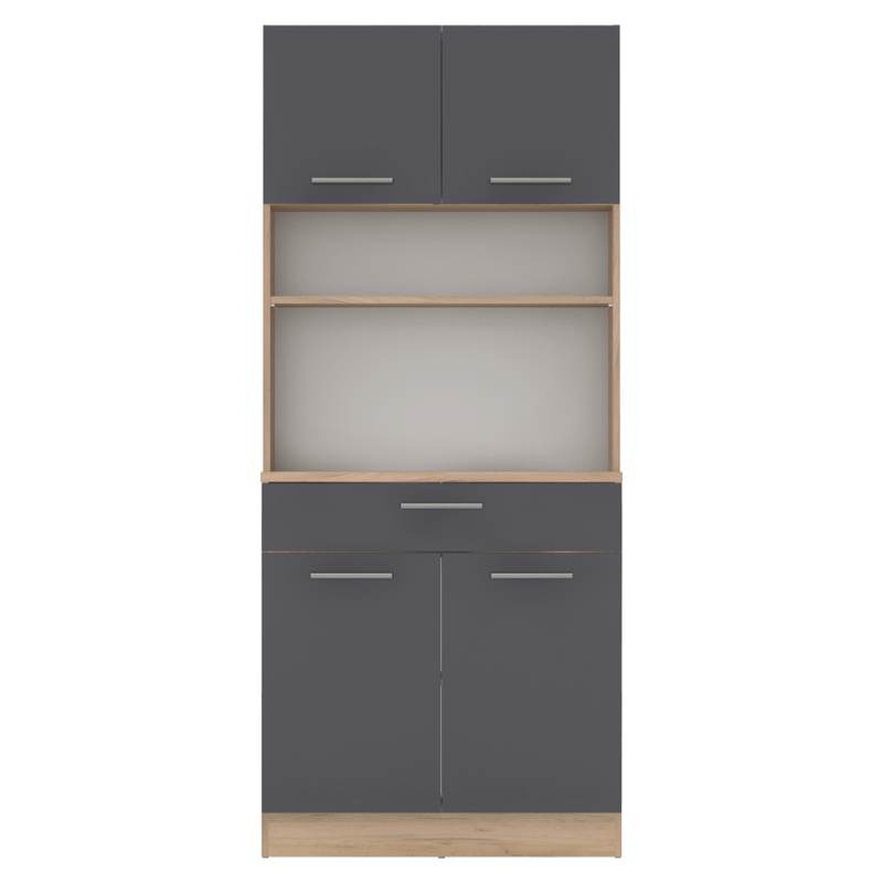 Casa si Gradina - Mobilier - Comode si corpuri - Corpuri bucatarie - Dulap de bucatarie cu patru usi, stejar artisan/grafit, DOMIS NEW - Infinity.ro