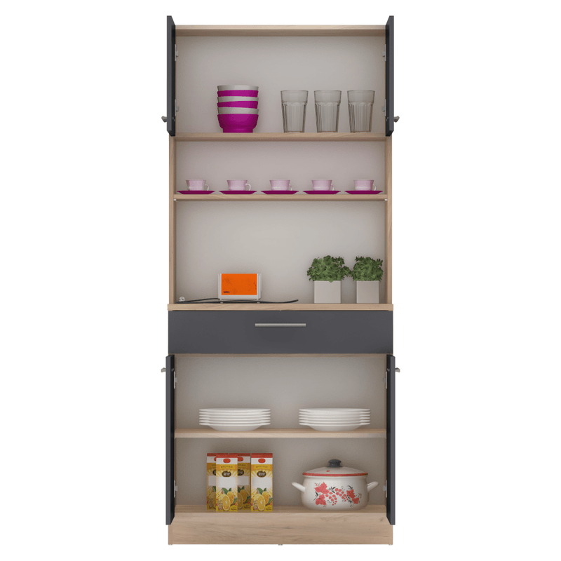Casa si Gradina - Mobilier - Comode si corpuri - Corpuri bucatarie - Dulap de bucatarie cu patru usi, stejar artisan/grafit, DOMIS NEW - Infinity.ro