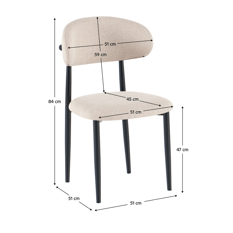 Casa si Gradina - Mobilier - Scaune si fotolii - Scaune - Scaun de sufragerie, tesatura bej/negru, ZAJDA TYP 1 - Infinity.ro