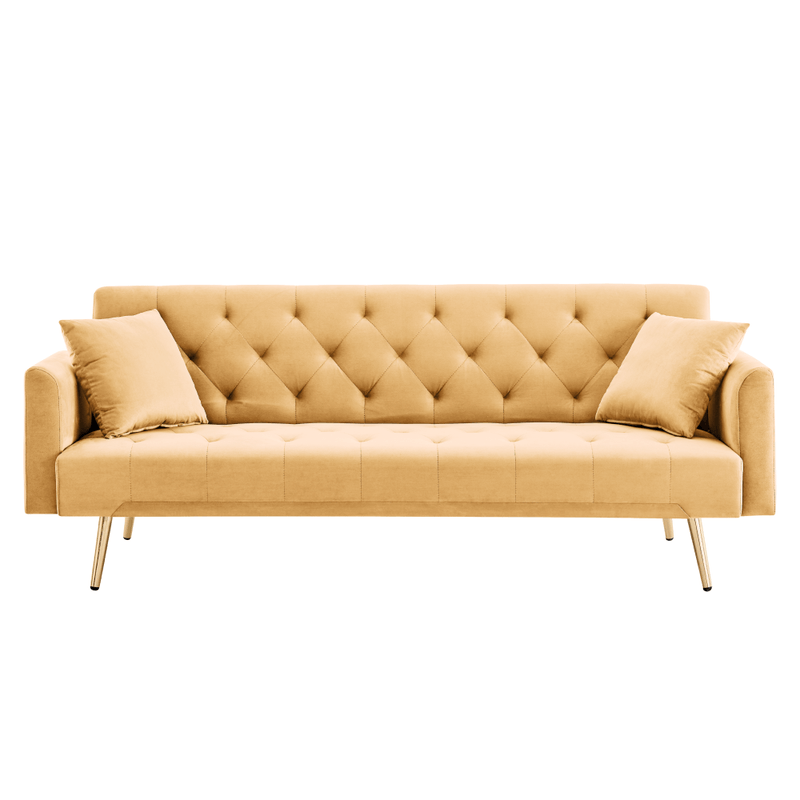 Casa si Gradina - Mobilier - Canapele si coltare - Canapele - Canapea extensibila, mustar/gold crom-auriu, ALISIA - Infinity.ro
