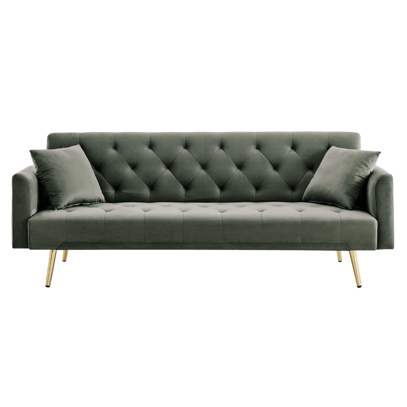 Casa si Gradina - Mobilier - Canapele si coltare - Canapele - Canapea extensibila, verde inchis/gold crom-auriu, ALISIA - Infinity.ro