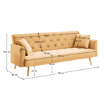 Casa si Gradina - Mobilier - Canapele si coltare - Canapele - Canapea extensibila, mustar/gold crom-auriu, ALISIA - Infinity.ro