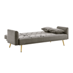 Casa si Gradina - Mobilier - Canapele si coltare - Canapele - Canapea extensibila, gri-maroniu Taupe/gold crom-auriu, ALISIA - Infinity.ro