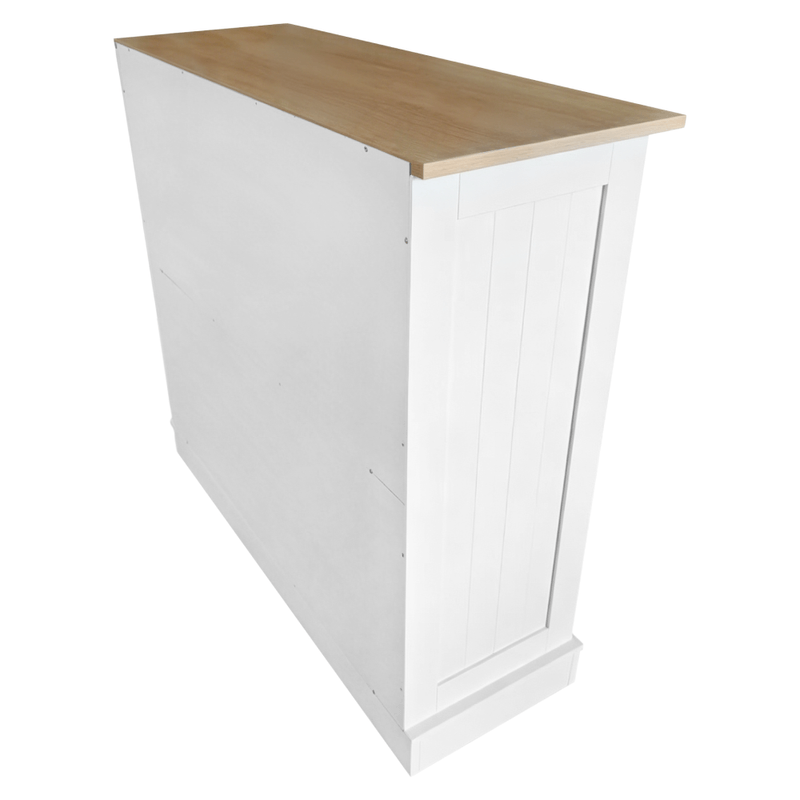 Casa si Gradina - Mobilier - Comode si corpuri - Corpuri bucatarie - Dulap cu deschidere basculanta cu cos de gunoi, alb/stejar, DENIO - Infinity.ro