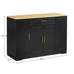 Casa si Gradina - Mobilier - Comode si corpuri - Corpuri bucatarie - Insula de bucatarie cu cos de gunoi, negru/stejar, TORIO - Infinity.ro