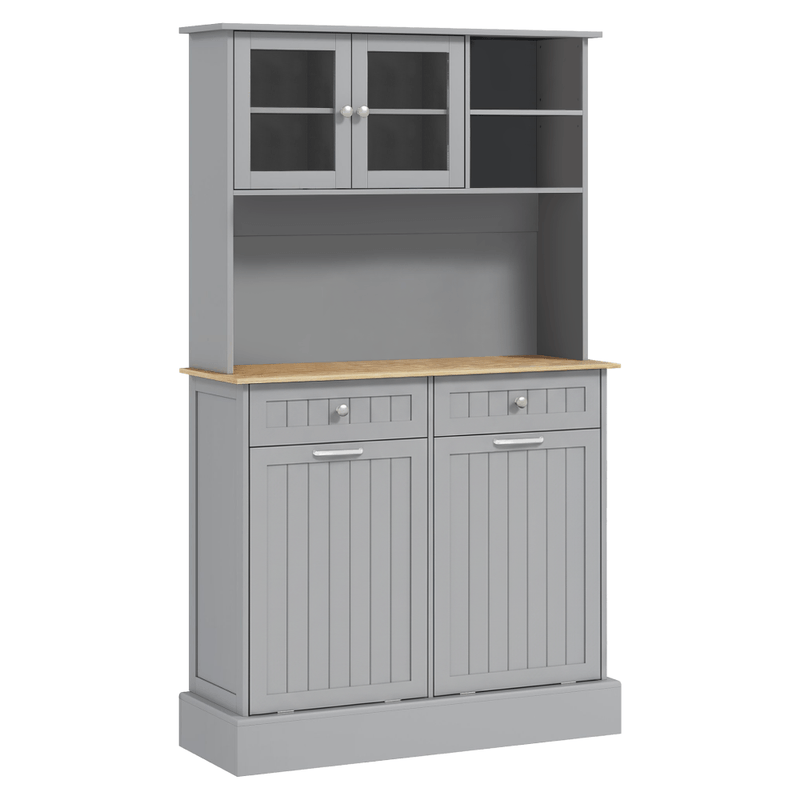 Casa si Gradina - Mobilier - Comode si corpuri - Corpuri bucatarie - Bufet cu usi rabatabile, gri/stejar, DUOM - Infinity.ro