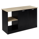 Casa si Gradina - Mobilier - Comode si corpuri - Corpuri bucatarie - Insula de bucatarie, 150x60 cm, stejar/negru, POMPEJ - Infinity.ro