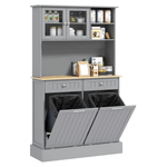 Casa si Gradina - Mobilier - Comode si corpuri - Corpuri bucatarie - Bufet cu usi rabatabile, gri/stejar, DUOM - Infinity.ro