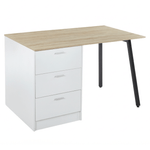 Casa si Gradina - Mobilier - Comode si corpuri - Corpuri bucatarie - Insula de bucatarie, 150x90 cm, stejar/alb/negru, XILO - Infinity.ro