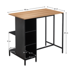 Casa si Gradina - Mobilier - Comode si corpuri - Corpuri bucatarie - Insula de bucatarie, 100x60 cm, stejar/negru, FIGO - Infinity.ro