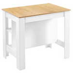 Casa si Gradina - Mobilier - Comode si corpuri - Corpuri bucatarie - Insula de bucatarie, 103x70 cm, stejar/alb, LUNAN - Infinity.ro