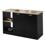 Casa si Gradina - Mobilier - Comode si corpuri - Corpuri bucatarie - Insula de bucatarie, 150x60 cm, stejar/negru, POMPEJ - Infinity.ro