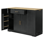 Casa si Gradina - Mobilier - Comode si corpuri - Corpuri bucatarie - Insula de bucatarie cu cos de gunoi, negru/stejar, TORIO - Infinity.ro
