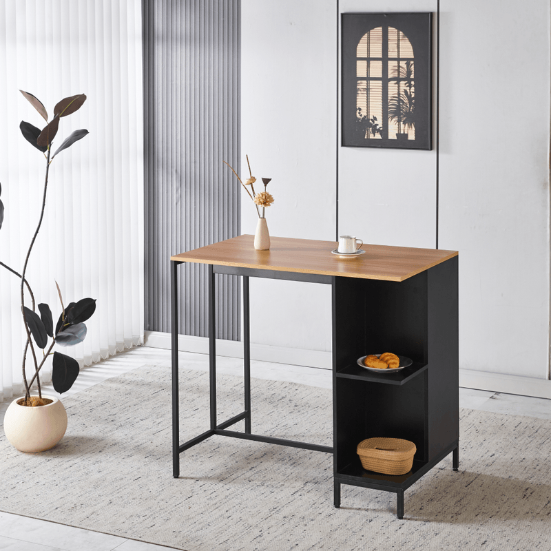 Casa si Gradina - Mobilier - Comode si corpuri - Corpuri bucatarie - Insula de bucatarie, 100x60 cm, stejar/negru, FIGO - Infinity.ro