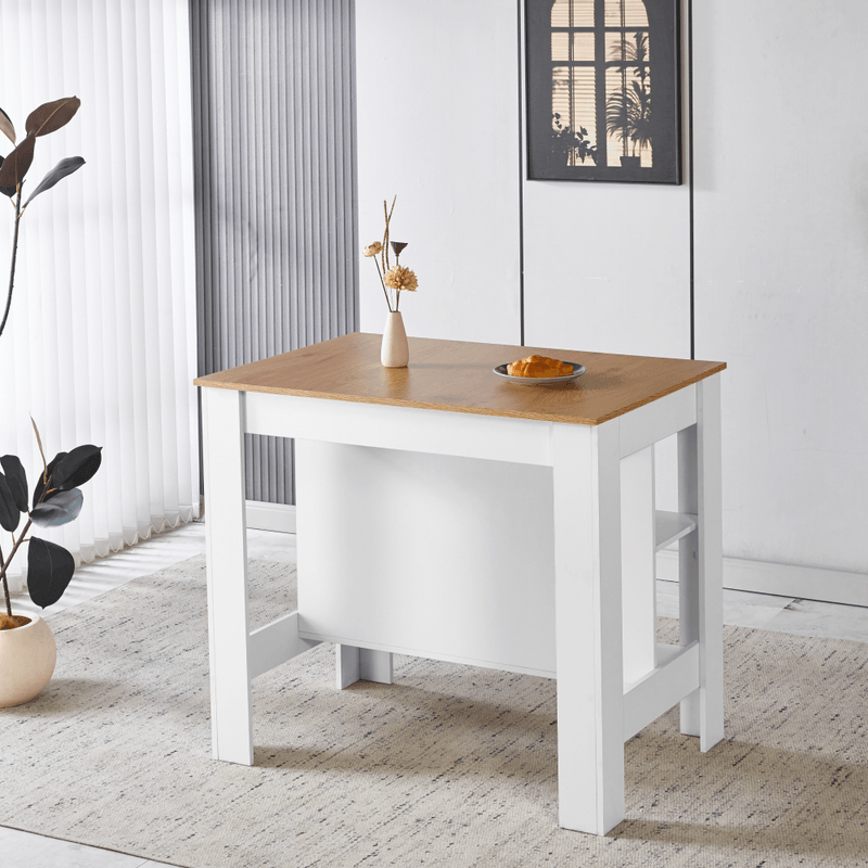 Casa si Gradina - Mobilier - Comode si corpuri - Corpuri bucatarie - Insula de bucatarie, 103x70 cm, stejar/alb, LUNAN - Infinity.ro