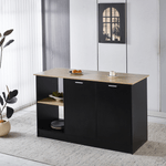 Casa si Gradina - Mobilier - Comode si corpuri - Corpuri bucatarie - Insula de bucatarie, 150x60 cm, stejar/negru, POMPEJ - Infinity.ro
