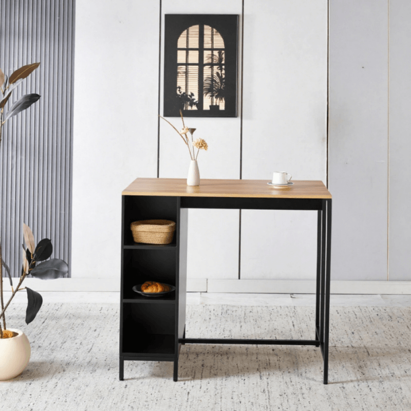 Casa si Gradina - Mobilier - Comode si corpuri - Corpuri bucatarie - Insula de bucatarie, 100x60 cm, stejar/negru, FIGO - Infinity.ro