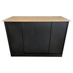 Casa si Gradina - Mobilier - Comode si corpuri - Corpuri bucatarie - Insula de bucatarie cu cos de gunoi, negru/stejar, TORIO - Infinity.ro