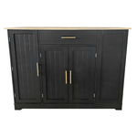 Casa si Gradina - Mobilier - Comode si corpuri - Corpuri bucatarie - Insula de bucatarie cu cos de gunoi, negru/stejar, TORIO - Infinity.ro