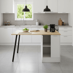 Casa si Gradina - Mobilier - Comode si corpuri - Corpuri bucatarie - Insula de bucatarie, 150x90 cm, stejar/alb/negru, XILO - Infinity.ro