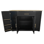 Casa si Gradina - Mobilier - Comode si corpuri - Corpuri bucatarie - Insula de bucatarie cu cos de gunoi, negru/stejar, TORIO - Infinity.ro
