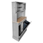 Casa si Gradina - Mobilier - Comode si corpuri - Corpuri bucatarie - Bufet cu usi rabatabile, gri/stejar, DUOM - Infinity.ro