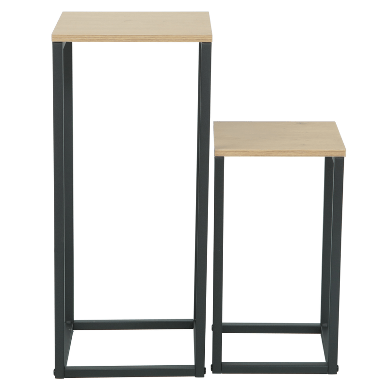 Casa si Gradina - Mobilier - Comode si corpuri - Console - Masute auxiliare, set de 2 buc., stejar/negru, TOLSOS - Infinity.ro
