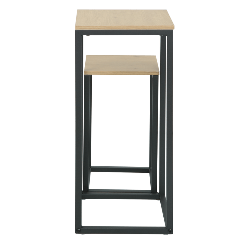 Casa si Gradina - Mobilier - Comode si corpuri - Console - Masute auxiliare, set de 2 buc., stejar/negru, TOLSOS - Infinity.ro