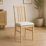 Casa si Gradina - Mobilier - Scaune si fotolii - Scaune - Scaun, stejar sonoma deschis/material crem, SILAS NEW - Infinity.ro